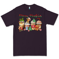 Plum merry christmas gingerbread coffee cups Premium Tee - Zillion Design Studio