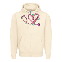 Sandshell nurse heart Zipper Hoodie - MaliasSmallBusiness