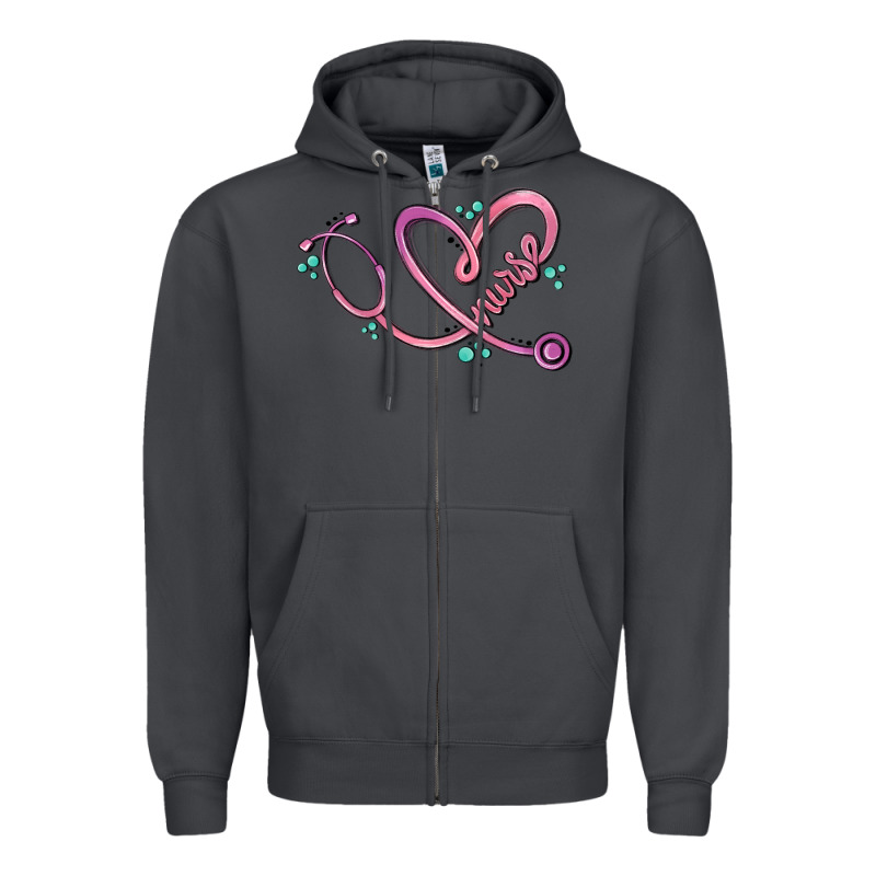 Nurse Heart Zipper Hoodie by MaliasSmallBusiness | Teevron