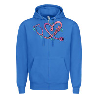 True Royal nurse heart Zipper Hoodie - MaliasSmallBusiness
