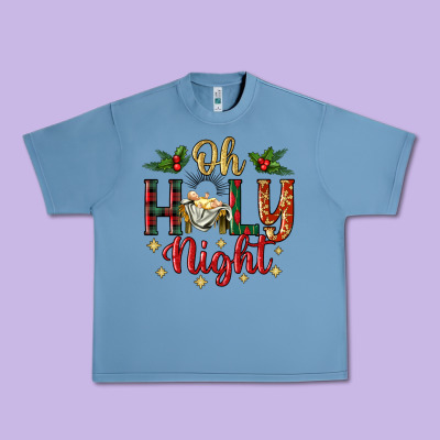 Oh Holy Night Urban Heavy Tee Designed By Bundleandbundleshop