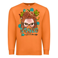 Carrot Western Rodeo Girl Braid Red Hair Premium Sweatshirt - BundleAndBundleShop