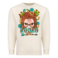 Sandshell Western Rodeo Girl Braid Red Hair Premium Sweatshirt - BundleAndBundleShop