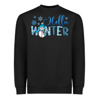 Black hello winter Heavyweight Sweatshirt - JahusDesignShop