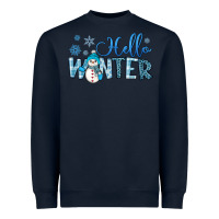 Navy hello winter Heavyweight Sweatshirt - JahusDesignShop