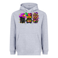 Heather Grey Mardi Gras afro gnomies Heavyweight Hoodie - BundleAndBundleShop