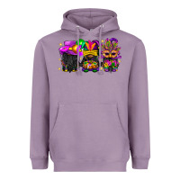 Lavender Mardi Gras afro gnomies Heavyweight Hoodie - BundleAndBundleShop