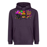 Plum Mardi Gras afro gnomies Heavyweight Hoodie - BundleAndBundleShop