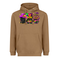 Toasted Coconut Mardi Gras afro gnomies Heavyweight Hoodie - BundleAndBundleShop