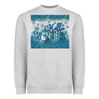Heather Grey hello winter Heavyweight Sweatshirt - JahusDesignShop