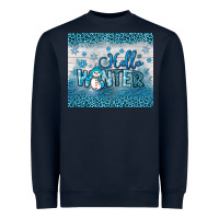 Navy hello winter Heavyweight Sweatshirt - JahusDesignShop