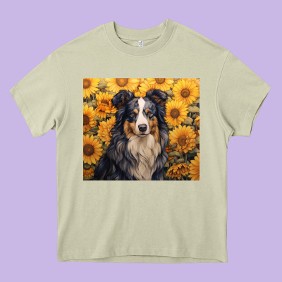 Australian Shepherd Heavy Core Tee Designed By Unal Design