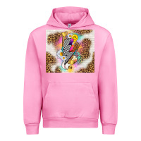 Fuchsia Pink retro baseball with leopard Urban Hoodie - TumblerDesignByShophia