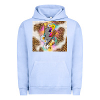 Pigment Grape Ice retro baseball with leopard Urban Hoodie - TumblerDesignByShophia
