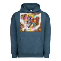Pigment Midnight Navy retro baseball with leopard Urban Hoodie - TumblerDesignByShophia