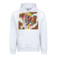 White retro baseball with leopard Urban Hoodie - TumblerDesignByShophia