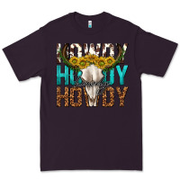 Plum howdy howdy howdy western bull skull Premium Tee - texasbilliewilder