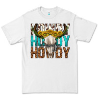White howdy howdy howdy western bull skull Premium Tee - texasbilliewilder