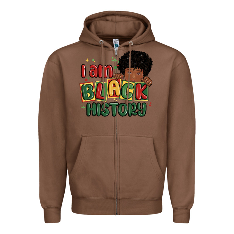 I Am Black History Black Boy Zipper Hoodie by MaliasSmallBusiness | Teevron
