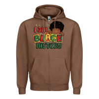 Chestnut i am black history black boy Zipper Hoodie - MaliasSmallBusiness