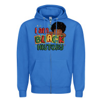 True Royal i am black history black boy Zipper Hoodie - MaliasSmallBusiness