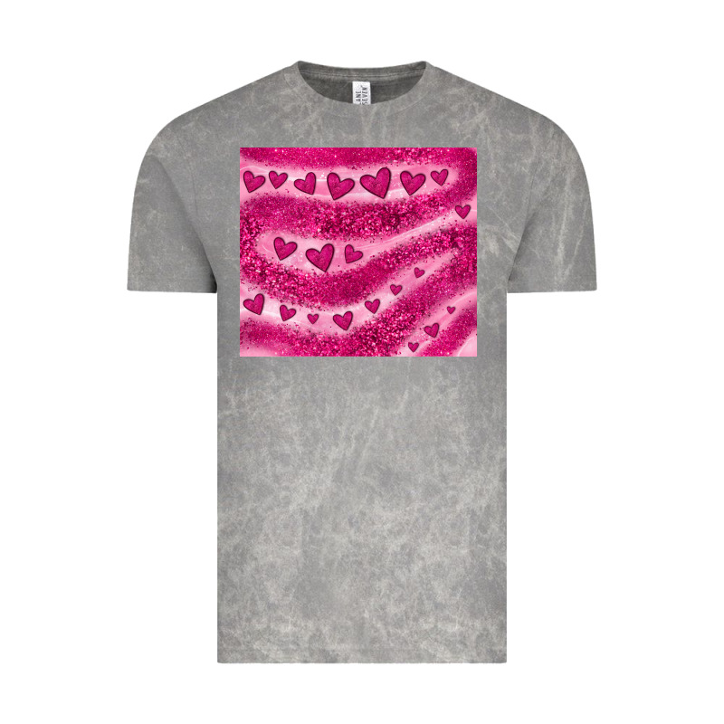 Pink Glitter Heart Vintage Tee by JahusDesignShop | Teevron