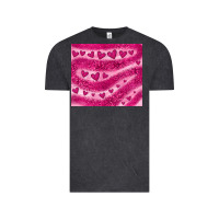 Vintage Black pink glitter heart Vintage Tee - JahusDesignShop