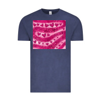 Vintage Denim pink glitter heart Vintage Tee - JahusDesignShop