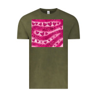 Vintage Olive pink glitter heart Vintage Tee - JahusDesignShop