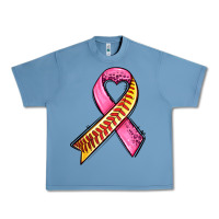 Pebble Blue breast cancer sport ribbons Urban Heavy Tee - AdoDesignShop