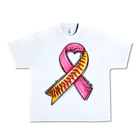 White breast cancer sport ribbons Urban Heavy Tee - AdoDesignShop