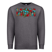 Charcoal Heather Western Mom With Cross Premium Sweatshirt - BundleAndBundleShop