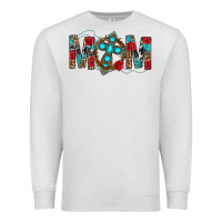 Oatmeal Heather Western Mom With Cross Premium Sweatshirt - BundleAndBundleShop