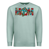 Seafoam Western Mom With Cross Premium Sweatshirt - BundleAndBundleShop