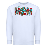 White Western Mom With Cross Premium Sweatshirt - BundleAndBundleShop