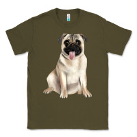 Army Green pug Classic Tee - JahusDesignShop