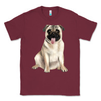 Burgundy pug Classic Tee - JahusDesignShop