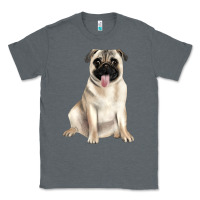 Charcoal Heather pug Classic Tee - JahusDesignShop