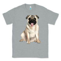 Heather Grey pug Classic Tee - JahusDesignShop