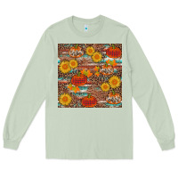 Matcha pumpkin plaid sunflower seamless Long Sleeve Tee - AdoDesignShop