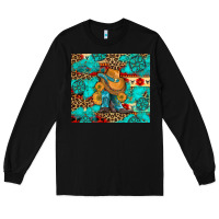 Black cowboy boots with turquoise and aztec Long Sleeve Tee - Artiststas