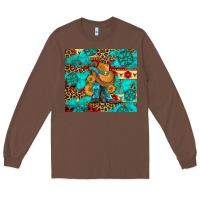 Chestnut cowboy boots with turquoise and aztec Long Sleeve Tee - Artiststas