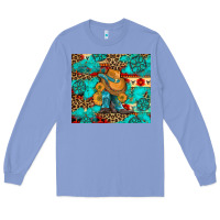 Colony Blue cowboy boots with turquoise and aztec Long Sleeve Tee - Artiststas