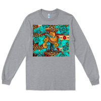 Heather Grey cowboy boots with turquoise and aztec Long Sleeve Tee - Artiststas