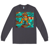 Smoke cowboy boots with turquoise and aztec Long Sleeve Tee - Artiststas