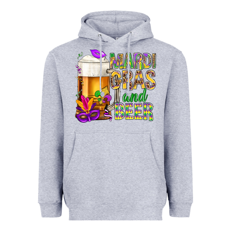 Mardi Gras And Beer Heavyweight Hoodie by BundleAndBundleShop | Teevron