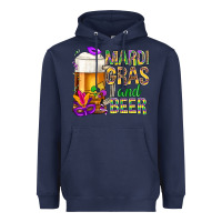 Navy Mardi Gras and beer Heavyweight Hoodie - BundleAndBundleShop