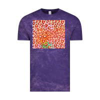 Cloud Purple orange leopard glitter Vintage Tee - JahusDesignShop