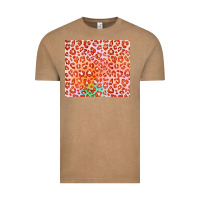 Vintage Coffee orange leopard glitter Vintage Tee - JahusDesignShop