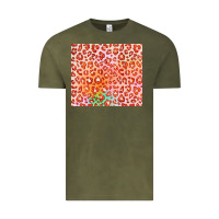 Vintage Olive orange leopard glitter Vintage Tee - JahusDesignShop